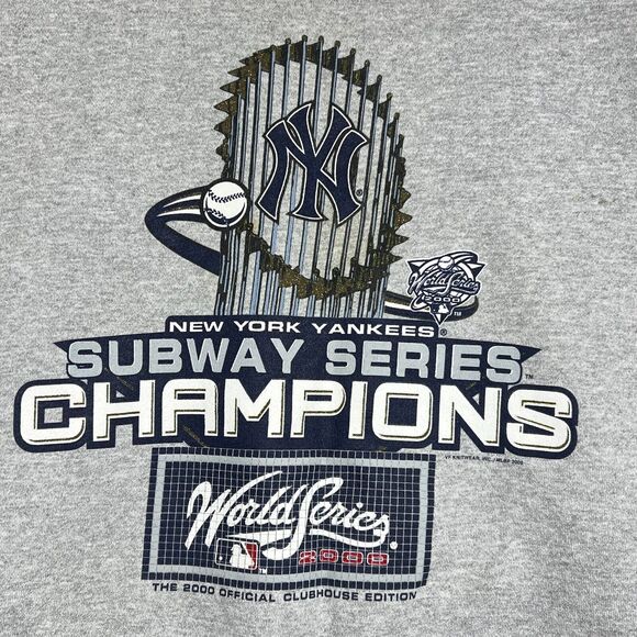 2000 New York Yankees Subway World Series Champions LEE Sport Sweatshirt Mens XL - Picture 4 of 14